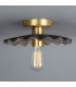 Kapok Ceiling Light Black Clay Satin Brass-1