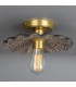 Kapok Ceiling Light Black Clay Satin Brass-2
