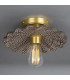 Kapok Ceiling Light Black Clay Satin Brass-3