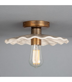 Kapok Ceiling Light Marbled Antique Brass-1