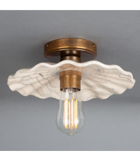 Kapok Ceiling Light Marbled Antique Brass-2