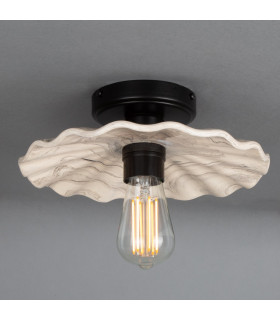 Kapok Ceiling Light Marbled Matt Black-2