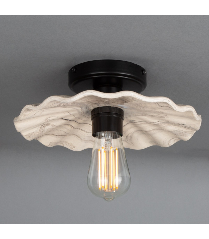 Kapok Ceiling Light Marbled Matt Black-2