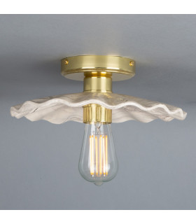 Kapok Ceiling Light Marbled Polished Brass-1