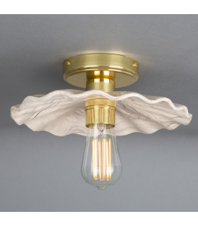 Kapok Ceiling Light Marbled Polished Brass-2