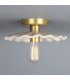 Kapok Ceiling Light Marbled Satin Brass-1
