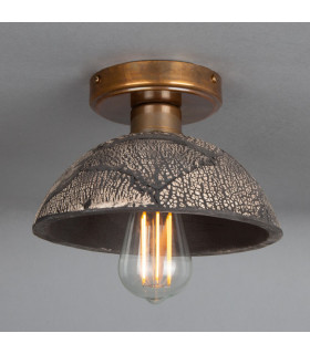 Kauri Ceiling Light Black Clay Antique Brass-2