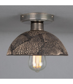 Kauri Ceiling Light Black Clay Antique Silver-1