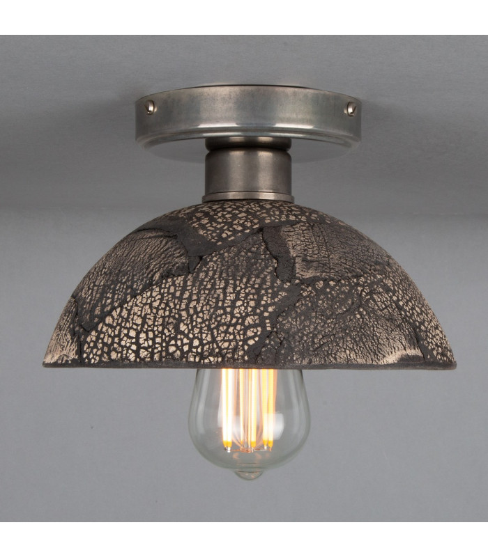 Kauri Ceiling Light Black Clay Antique Silver-1