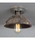 Kauri Ceiling Light Black Clay Antique Silver-2