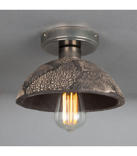 Kauri Ceiling Light Black Clay Antique Silver-2