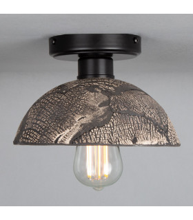 Kauri Ceiling Light Black Clay Matt Black-1