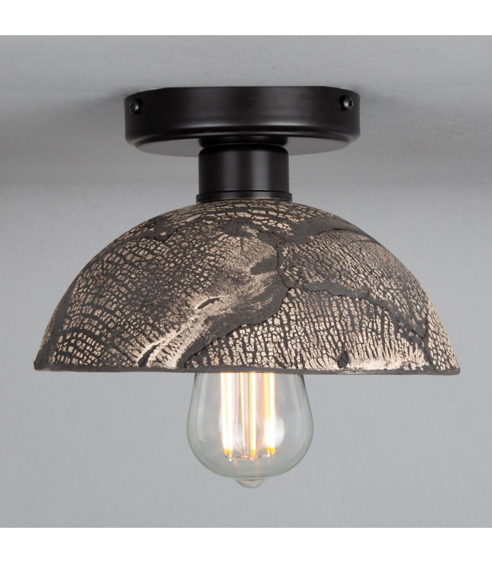 Kauri Ceiling Light Black Clay Matt Black-1