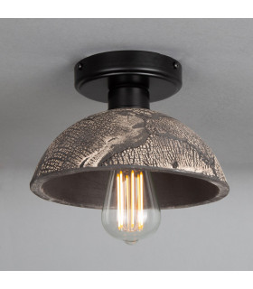 Kauri Ceiling Light Black Clay Matt Black-2
