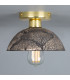 Kauri Ceiling Light Black Clay Polished Brass-1