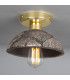 Kauri Ceiling Light Black Clay Polished Brass-2