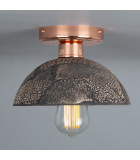 Kauri Ceiling Light Black Clay Polished Copper-1