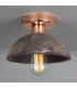 Kauri Ceiling Light Black Clay Polished Copper-2