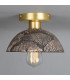 Kauri Ceiling Light Black Clay Satin Brass-1