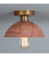 Kauri Ceiling Light Red Iron Antique Brass-1