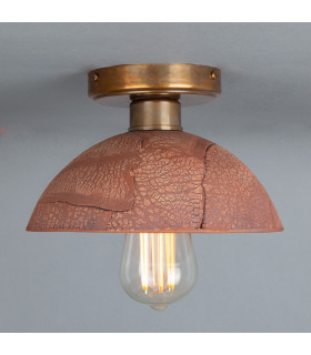 Kauri Ceiling Light Red Iron Antique Brass-1