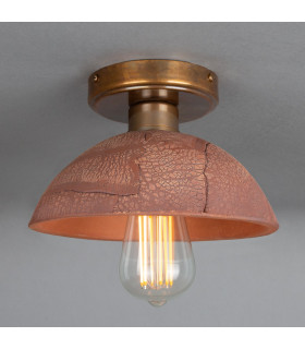 Kauri Ceiling Light Red Iron Antique Brass-2