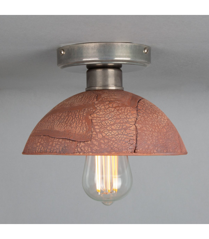 Kauri Ceiling Light Red Iron Antique Silver-1