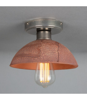 Kauri Ceiling Light Red Iron Antique Silver-2