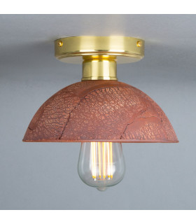 Kauri Ceiling Light Red Iron Polished Brass-1