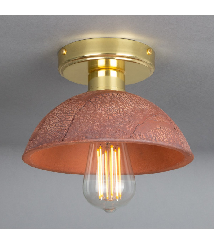 Kauri Ceiling Light Red Iron Polished Brass-2