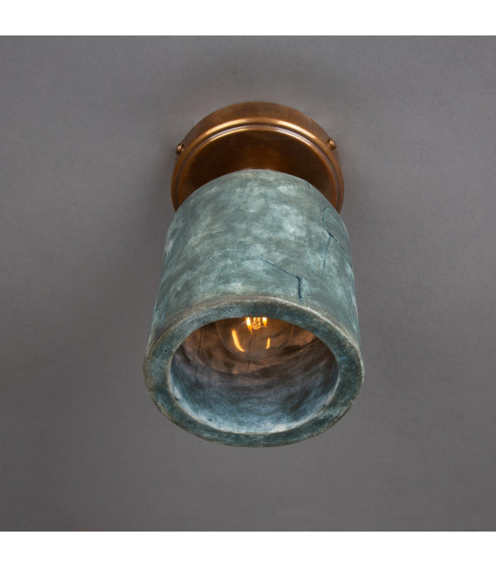Osier Ceiling Light Blue Earth Antique Brass-3