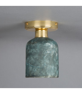 Osier Ceiling Light Blue Earth Polished Brass-1