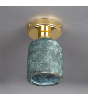 Osier Ceiling Light Blue Earth Polished Brass-2