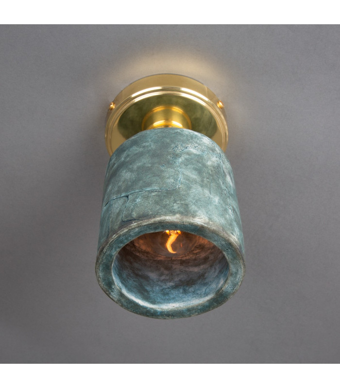 Osier Ceiling Light Blue Earth Polished Brass-3