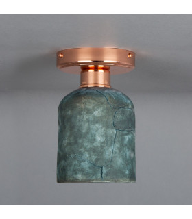 Osier Ceiling Light Blue Earth Polished Copper-1