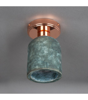 Osier Ceiling Light Blue Earth Polished Copper-2