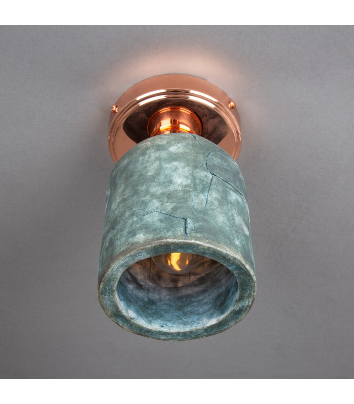 Osier Ceiling Light Blue Earth Polished Copper-3