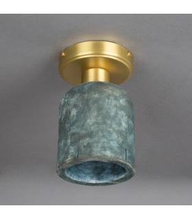 Osier Ceiling Light Blue Earth Satin Brass-2