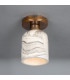 Osier Ceiling Light Marbled Antique Brass-2