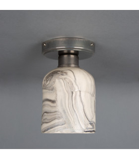 Osier Ceiling Light Marbled Antique Silver-1