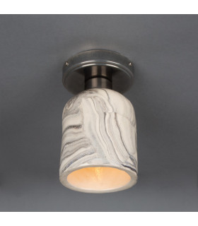 Osier Ceiling Light Marbled Antique Silver-2