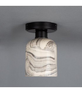 Osier Ceiling Light Marbled Matt Black-1