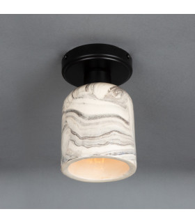 Osier Ceiling Light Marbled Matt Black-2