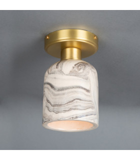 Osier Ceiling Light Marbled Satin Brass-2