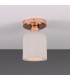 Osier Ceiling Light Matte White Striped Polished Copper-1