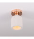 Osier Ceiling Light Matte White Striped Polished Copper-3