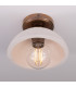 Kauri Ceiling Light Matte White Striped Antique Brass-3