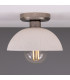 Kauri Ceiling Light Matte White Striped Antique Silver-2