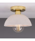 Kauri Ceiling Light Matte White Striped Polished Brass-1