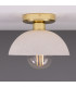 Kauri Ceiling Light Matte White Striped Polished Brass-2